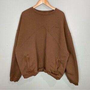 Rhude‎ Oversized Brown Embroidered Sweatshirt Jumper Brown XXL